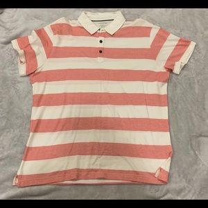 Men’s pink and white, banana republic XL polo.